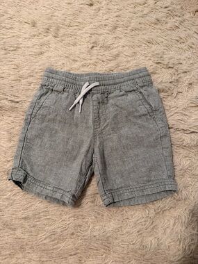 Old Navy Olive Green Drawstring Cotton & Linen Shorts